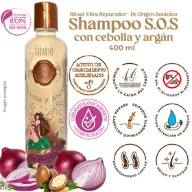 SHAEIO close-up of onion and argan oil ingredients highlighting nourishing actives