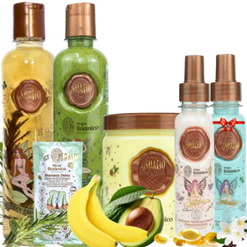 SHAEIO front packaging of Ritual Botanico kit showing full four-piece set and gift for clear overview