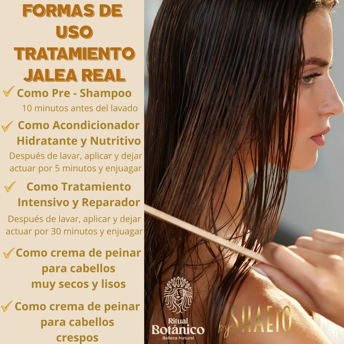 SHAEIO royal jelly and honey ingredients staged to show natural nourishment benefit