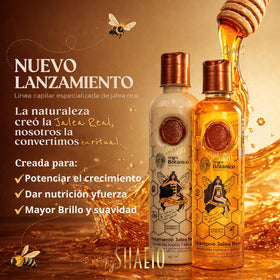 SHAEIO label close-up highlighting ingredients and QR authenticity code benefits