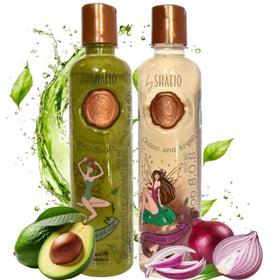 SHAEIO front packaging showing both kit bottles for restorative benefits