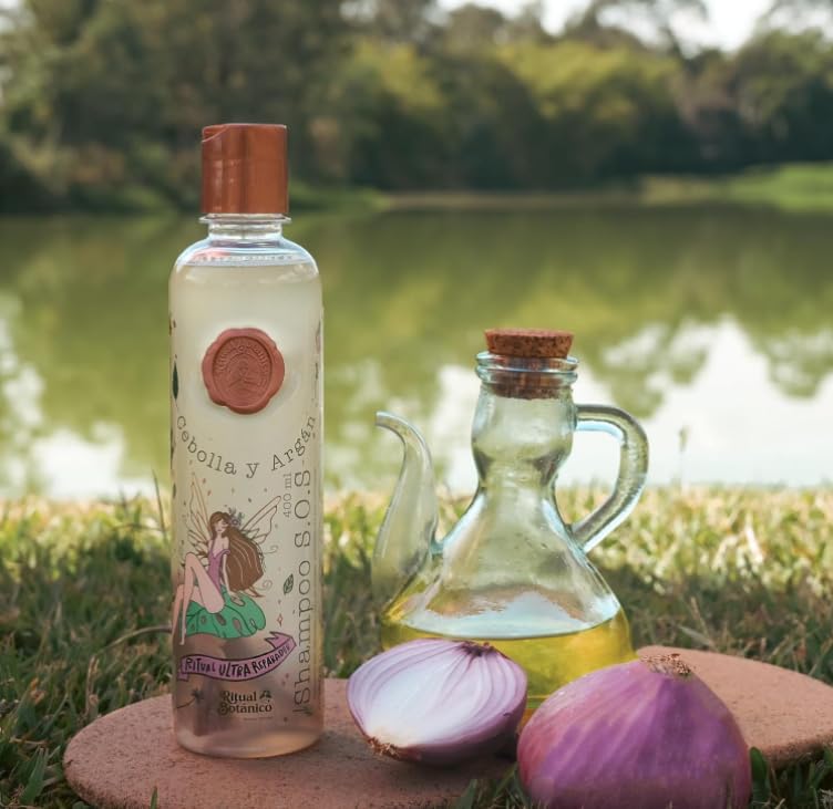 SHAEIO bottle in hand size comparison showing 400ml scale for convenience and value