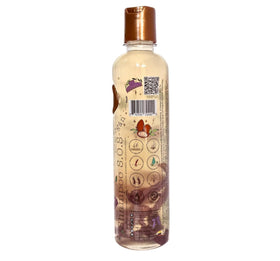 SHAEIO shampoo pouring into palm demonstrating easy application and lightweight consistency