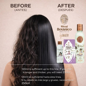 SHAEIO natural oils display highlighting nourishment and shine