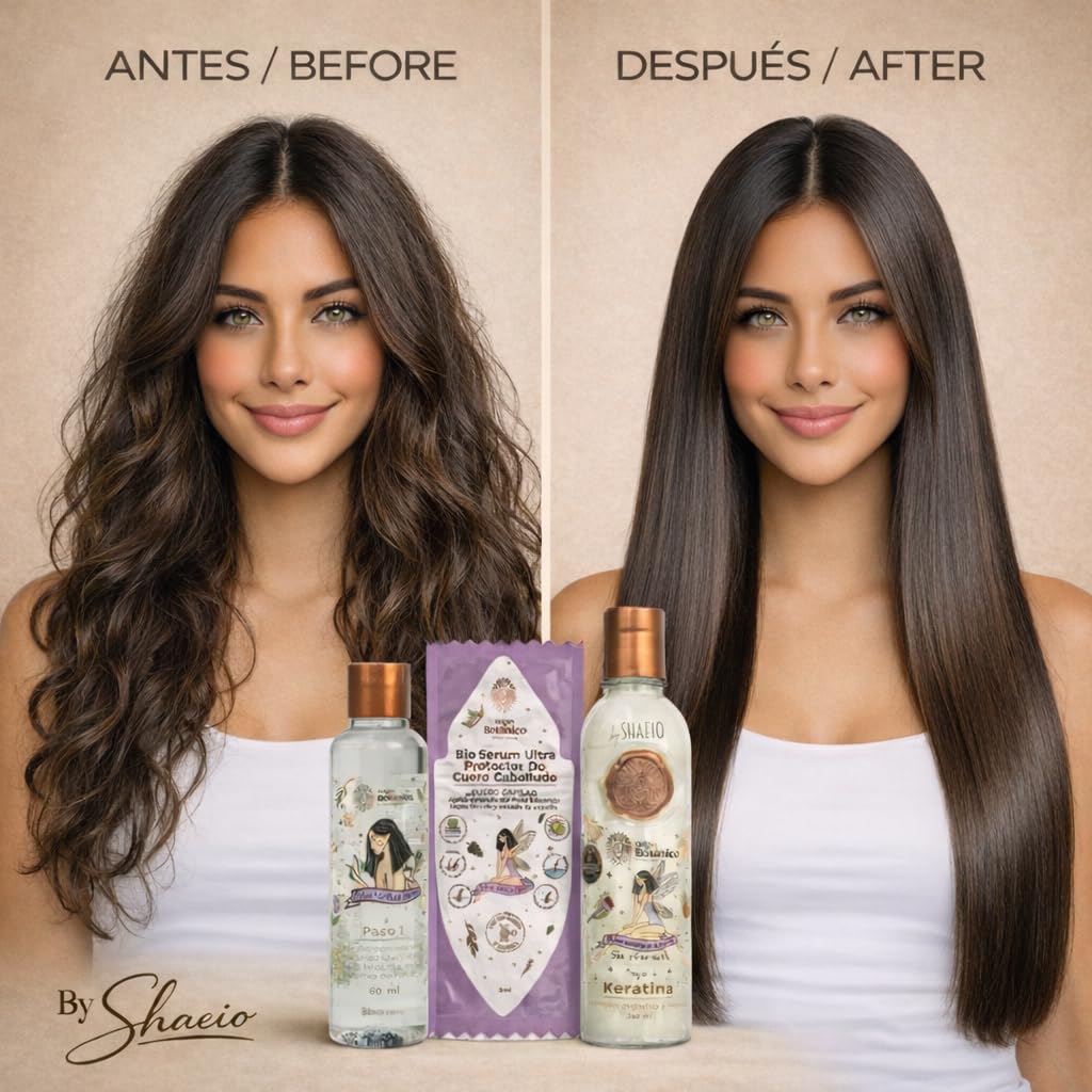 SHAEIO bottle with cap open pouring treatment for easy application