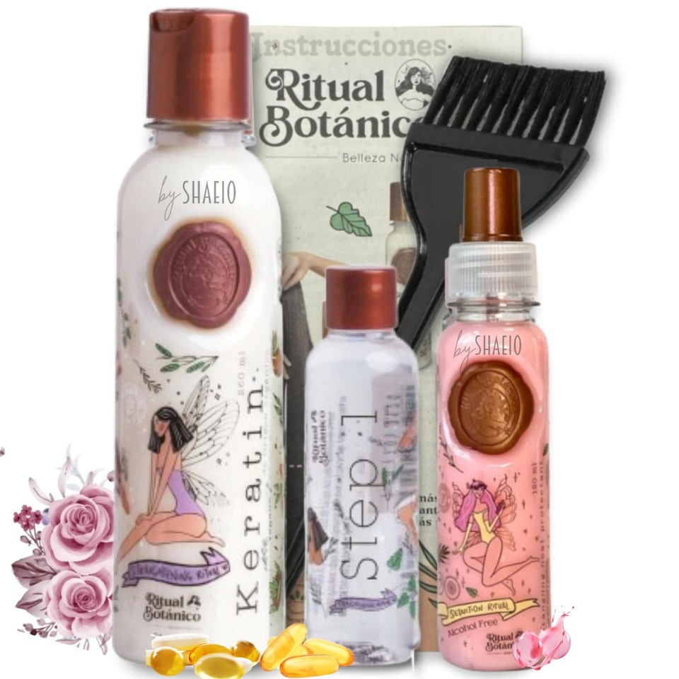 SHAEIO Ritual Botanico front packaging showing full treatment set and benefits