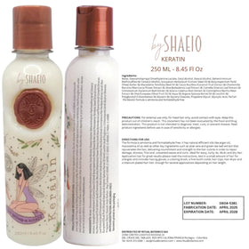 SHAEIO termoprotector 120ml spray bottle demonstrating heat protection benefit