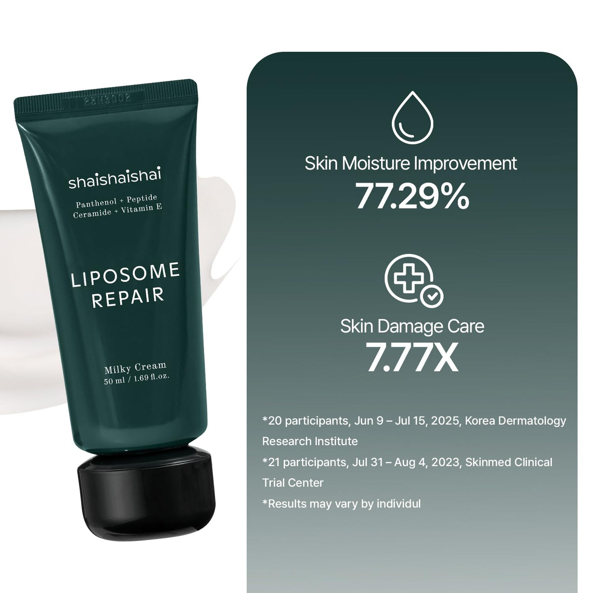 shaishaishai application on skin showing even absorption and non-greasy moisturized appearance