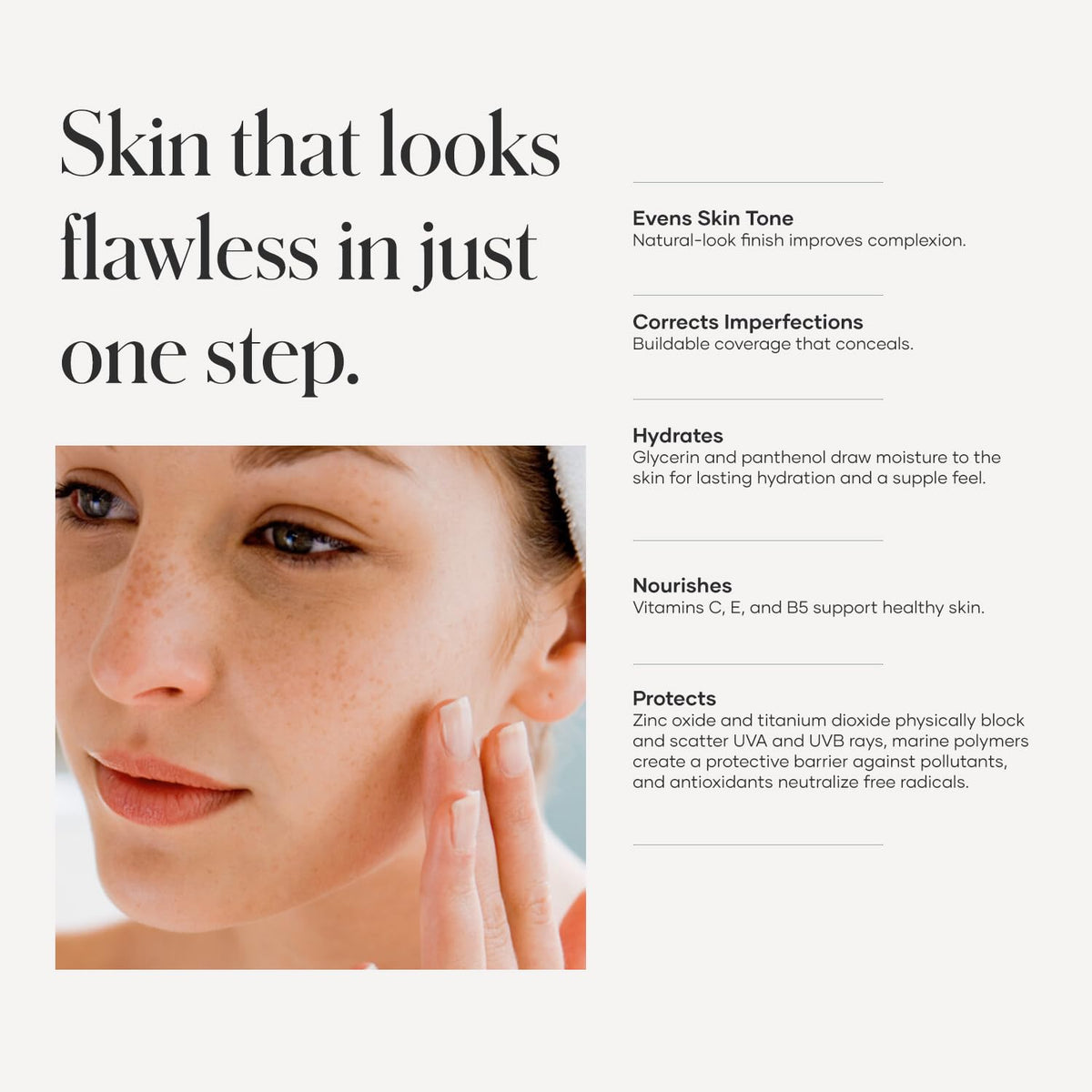 Shaklee YOUTH BB Cream being applied with fingers for natural finish