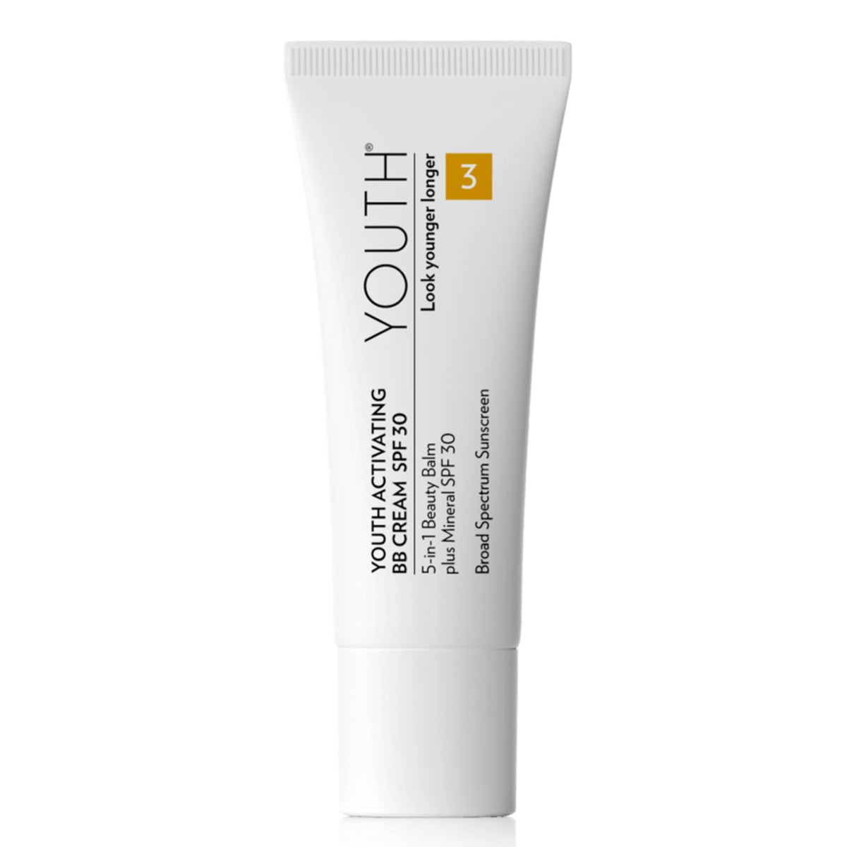 Shaklee YOUTH BB Cream front tube showing packaging and shade benefits