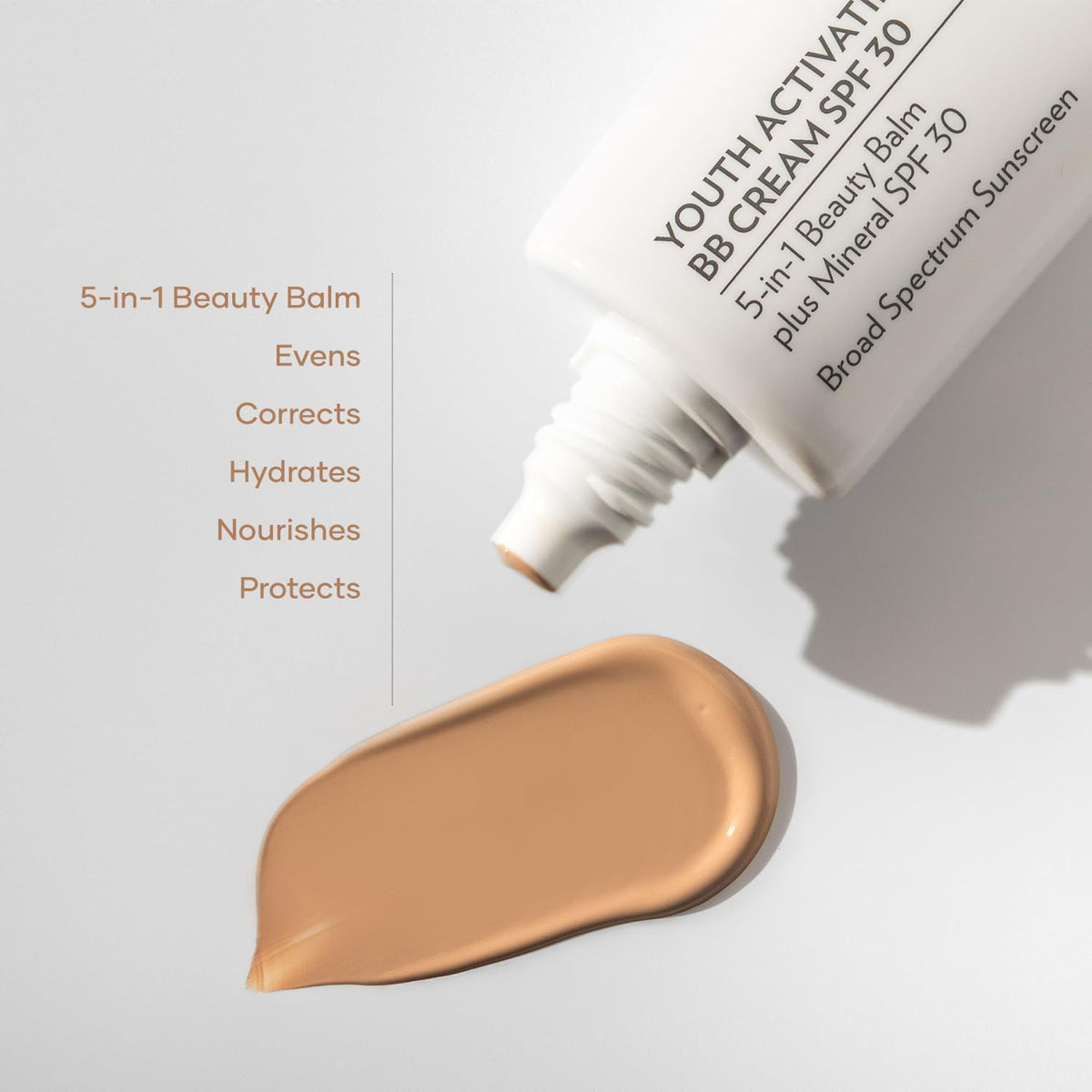 Shaklee YOUTH BB Cream SPF 30 label detail showing mineral sun protection