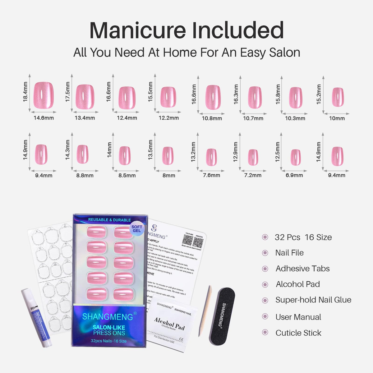 SHANGMENG application tools included showing glue, tabs, file for easy use