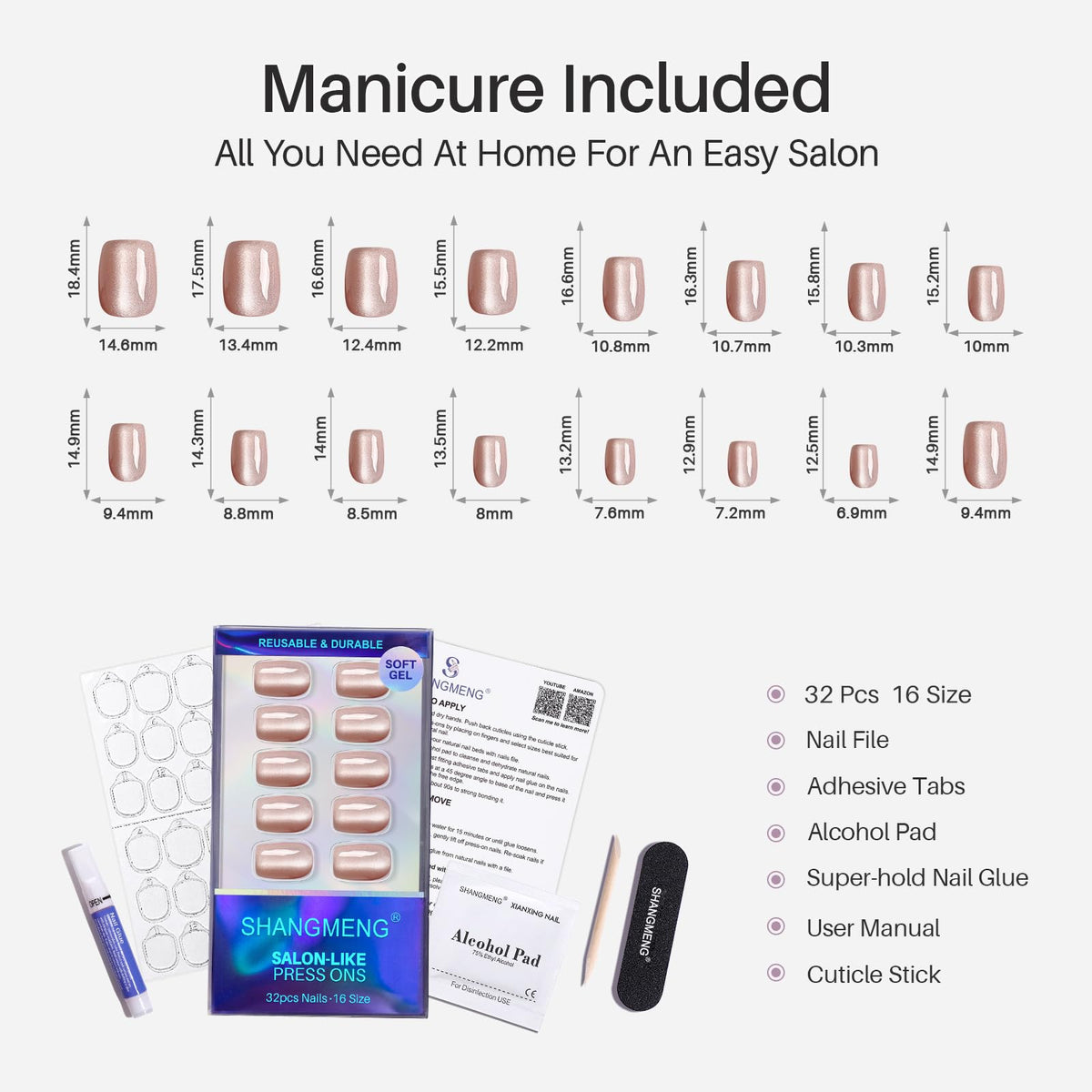SHANGMENG close detail at cuticle for seamless blending benefit