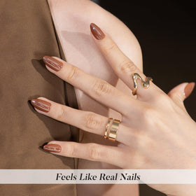SHANGMENG close-up of glossy molten mocha chrome finish highlighting salon-quality shine