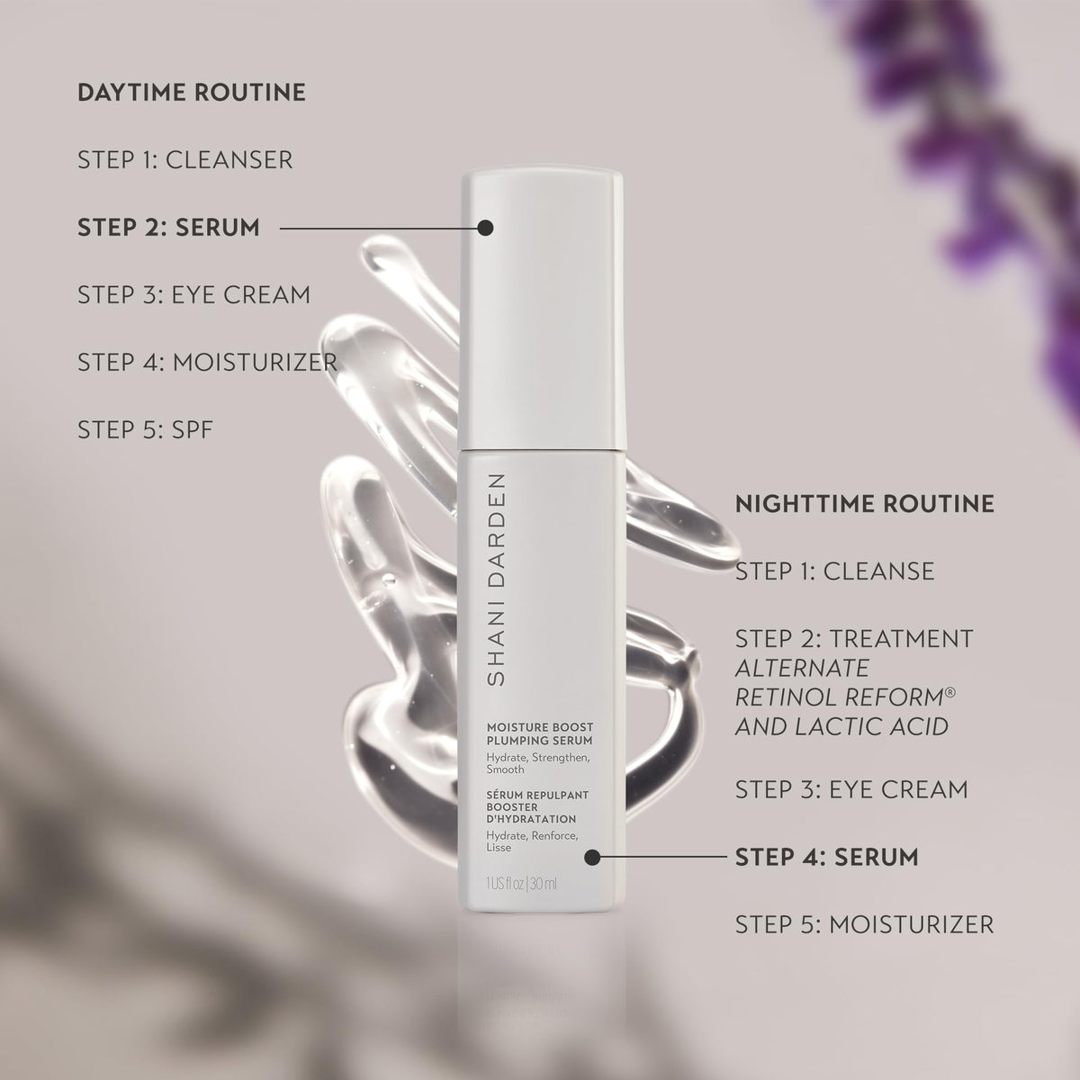 SHANI DARDEN evening skincare setup showing layering before moisturizer