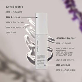 SHANI DARDEN evening skincare setup showing layering before moisturizer