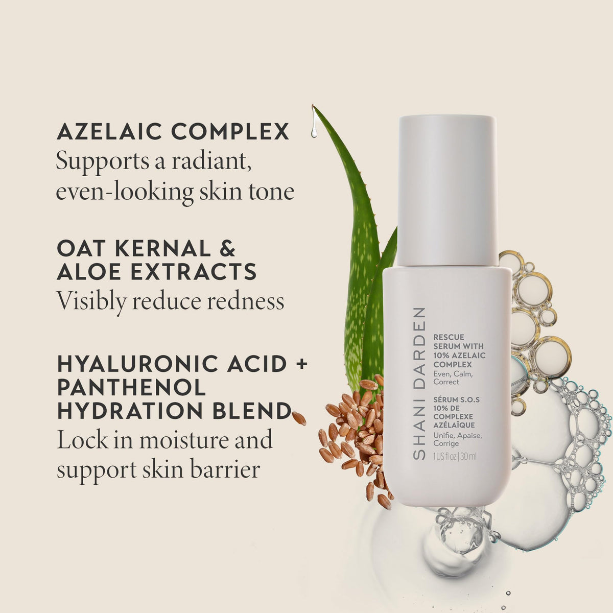 SHANI DARDEN serum texture drop demonstrating lightweight hydration