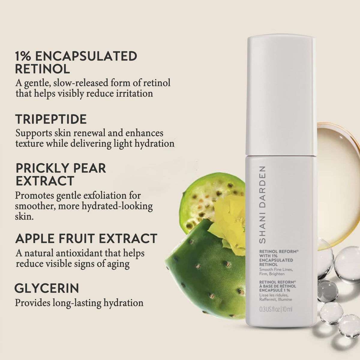 SHANI DARDEN label detail with ingredients listed to aid informed choices