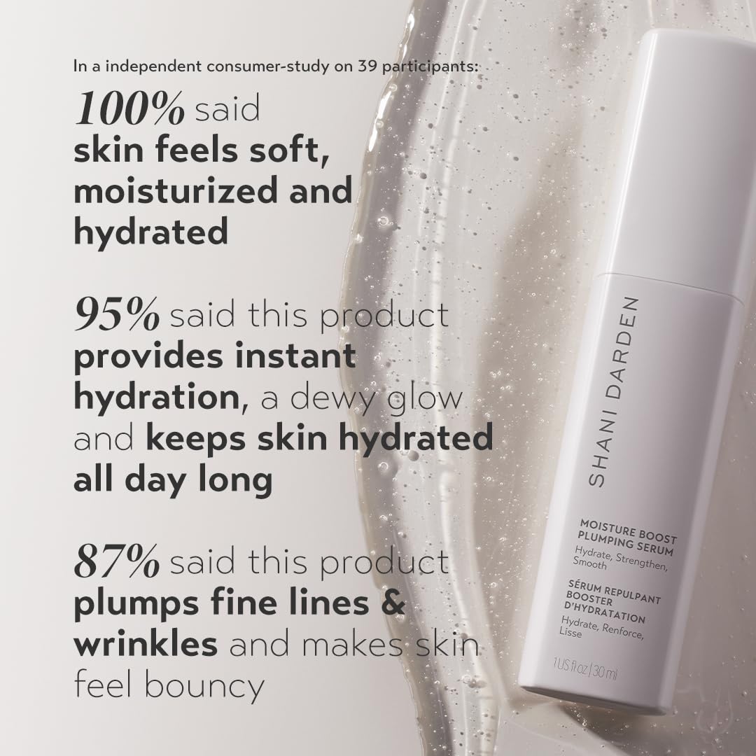 SHANI DARDEN lightweight serum texture on hand demonstrating quick absorption