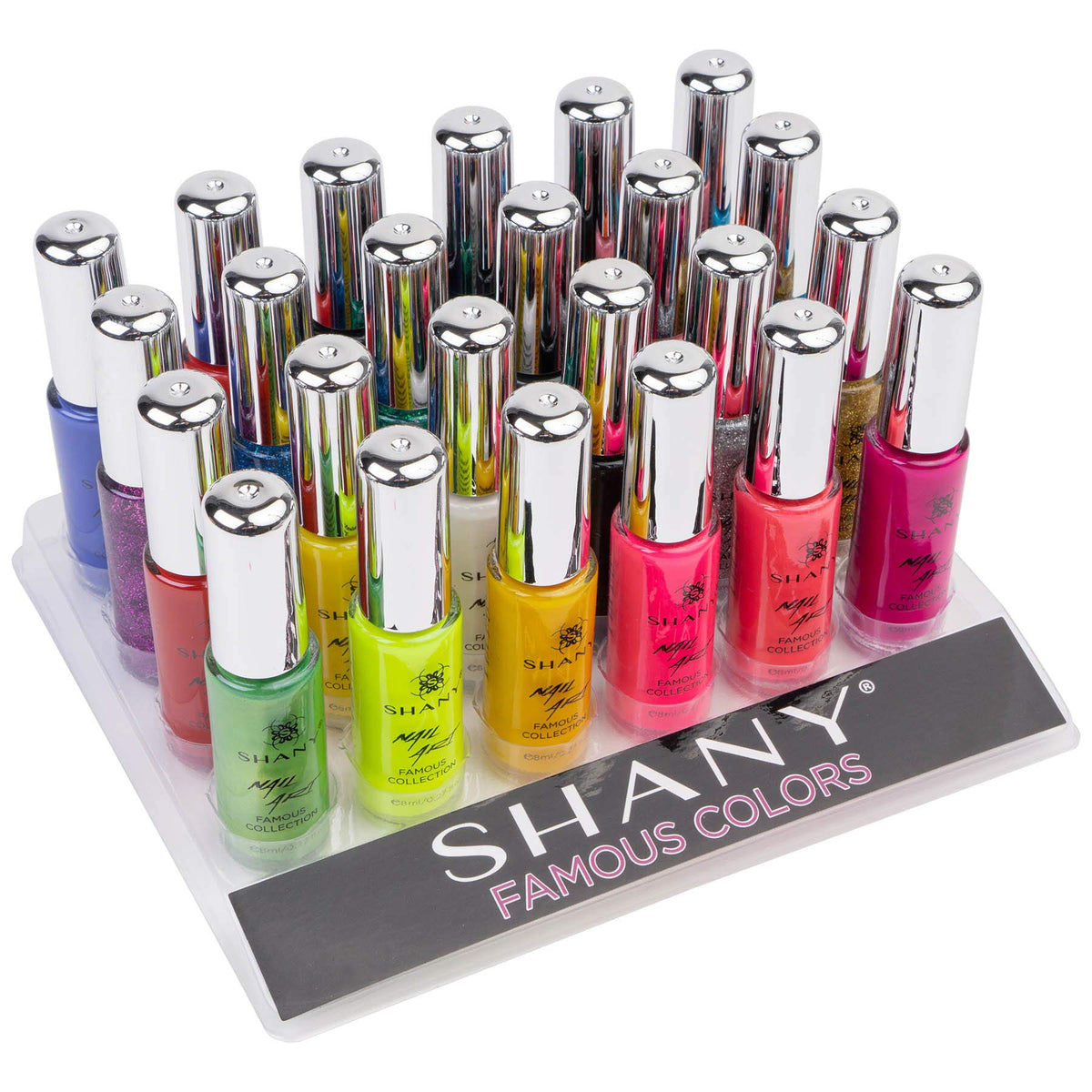 SHANY bottle label and cap view showing clear branding and control