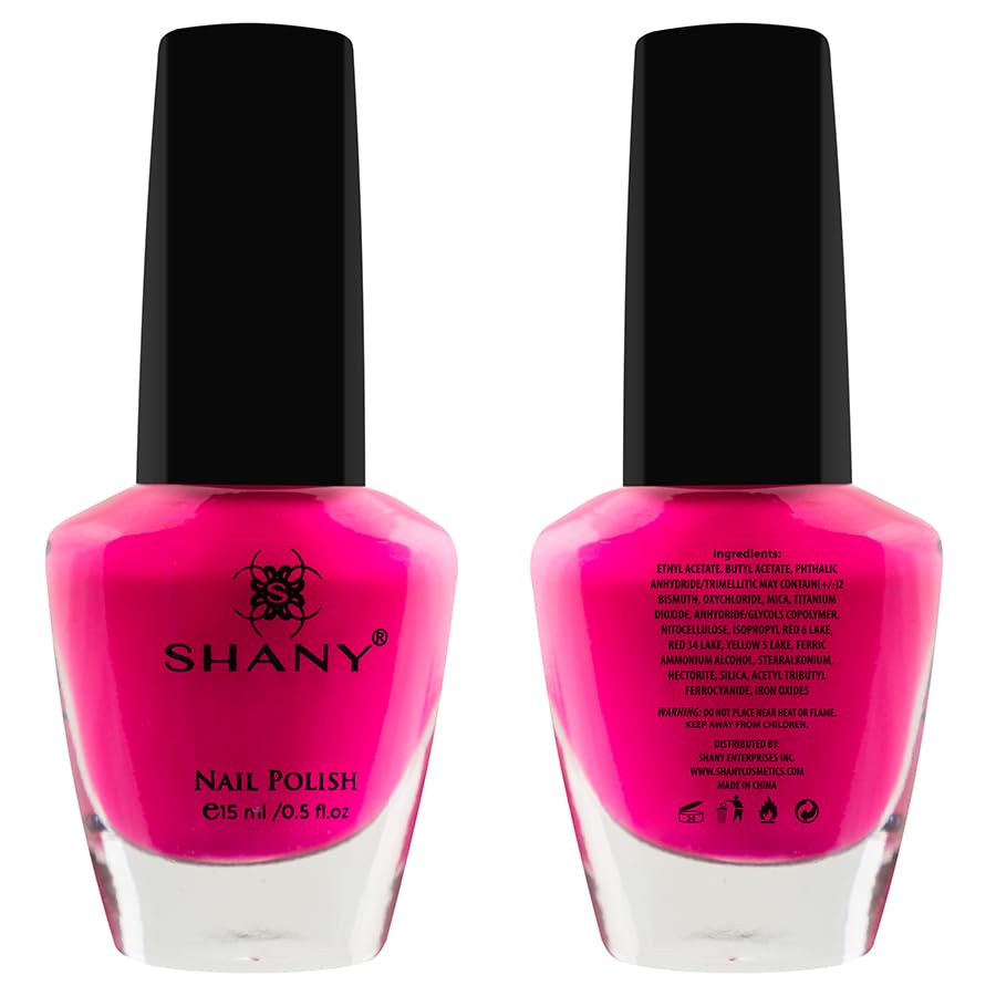 SHANY bottles held in hand showing size and travel-friendly benefit