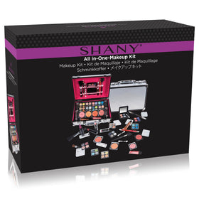 SHANY close-up of eyeshadow quad pans showing matte and shimmer versatility