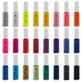SHANY front packaging showing 24 colorful nail polishes and set benefit