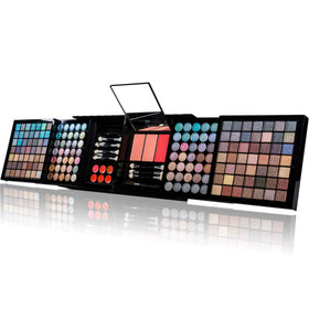 SHANY model wearing eye look created from palette demonstrating color payoff