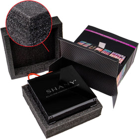SHANY palette held in hand for scale showing travel-friendly portability benefit