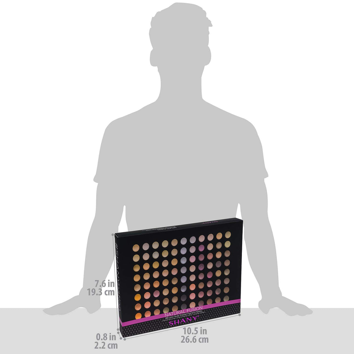 SHANY eyeshadow applied on lid demonstrating color payoff and blend benefit