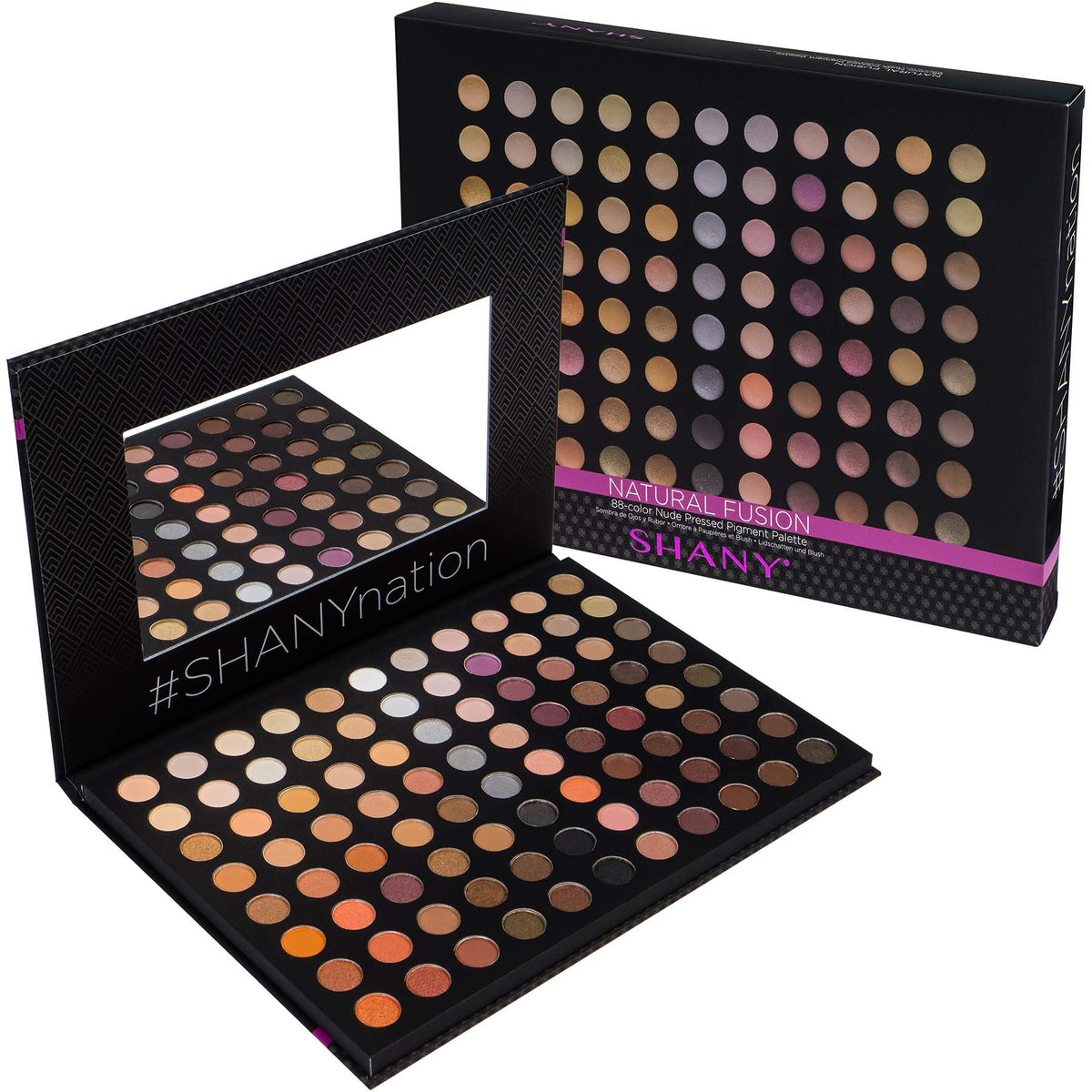 SHANY close-up grid of pans showing matte and shimmer options for easy selection