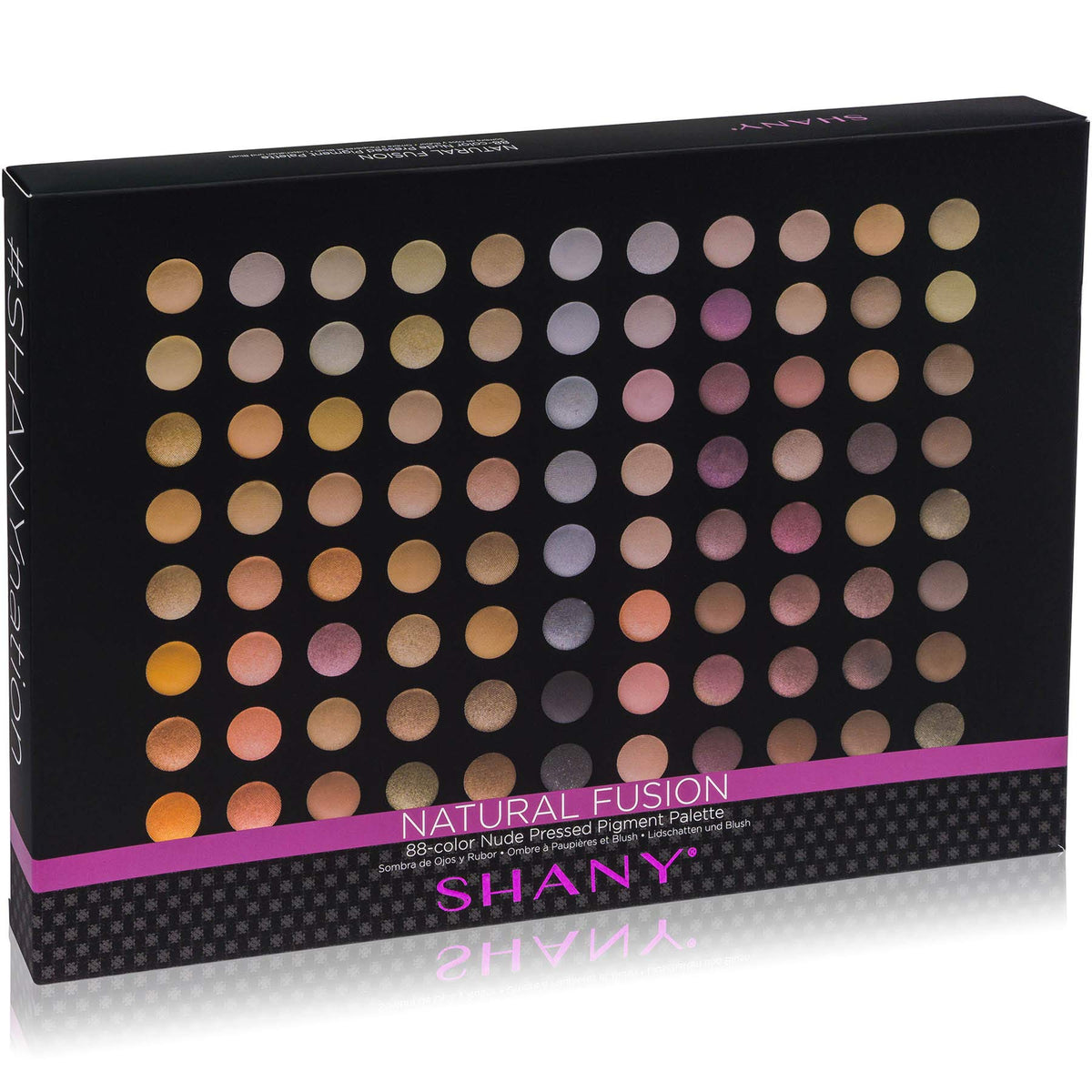 SHANY palette held in hand to show size and portability benefit