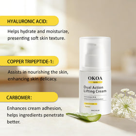 SHAPEGUARD OKOA SKIN cream texture close-up highlighting smooth hydration and lightweight feel