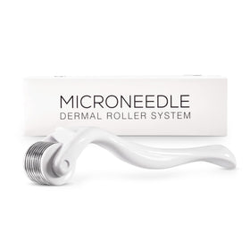 Shapiro MD front view of dermal roller highlighting ergonomic handle and head for easy use