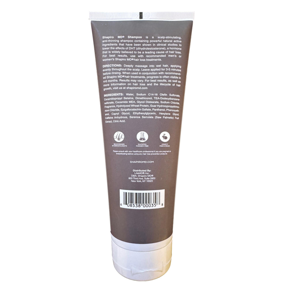 Shapiro MD in-use in shower on wet hair showing improved manageability benefit