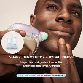 Shark Derm Detox gel texture close-up revealing smooth exfoliant