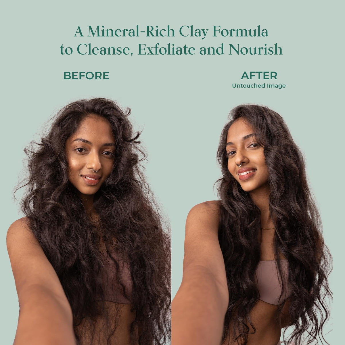 SHAZ & KIKS foamy lather in hand showing transformation and ease of use benefit efficient cleansing