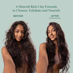 SHAZ & KIKS foamy lather in hand showing transformation and ease of use benefit efficient cleansing