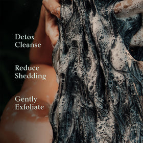 SHAZ & KIKS open jar showing dense clay texture and concentrated formula benefit economy
