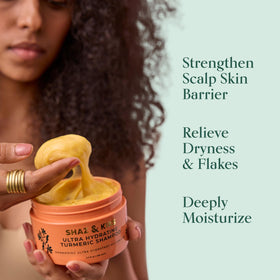 SHAZ & KIKS pump dispensing cream-to-lather shampoo for easy application