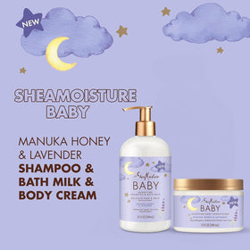 Shea Moisture set shown in a bathtub setting promoting a soothing bedtime ritual