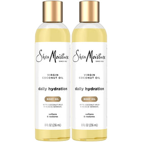 Shea Moisture front packaging showing bottle and brand benefits