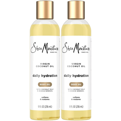 Shea Moisture front packaging showing bottle and brand benefits
