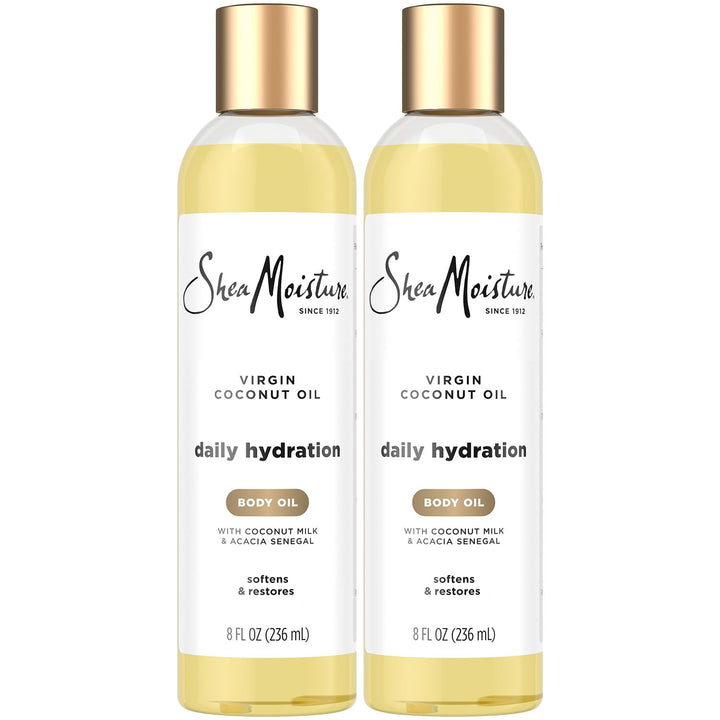 Shea Moisture front packaging showing bottle and brand benefits