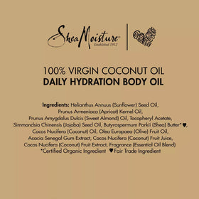 Shea Moisture natural ingredients displayed to show coconut and shea