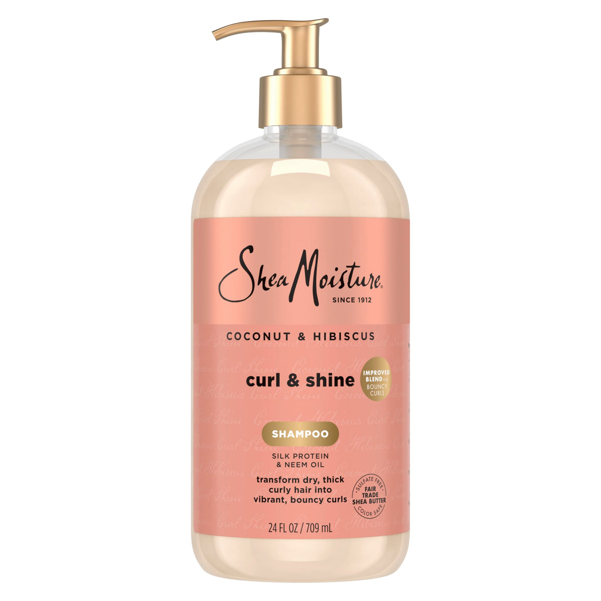 Shea Moisture front bottle showing label and 24 fl oz size for easy identification