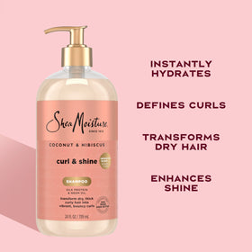 Shea Moisture ingredient display featuring coconut oil neem oil and shea butter benefits