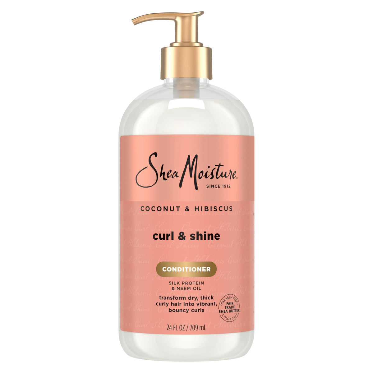 Shea Moisture front packaging showing curl and shine benefits