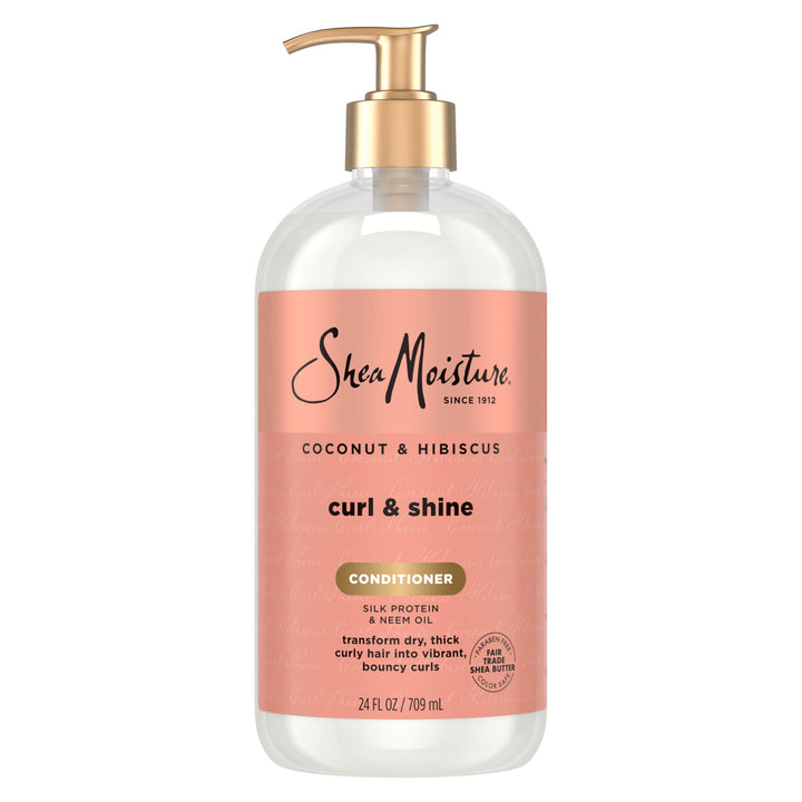Shea Moisture front packaging showing curl and shine benefits