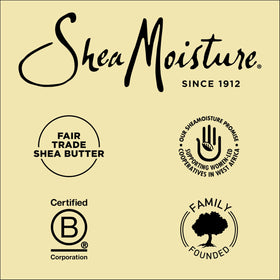 Shea Moisture pump dispensing droplet illustrating concentrated formula
